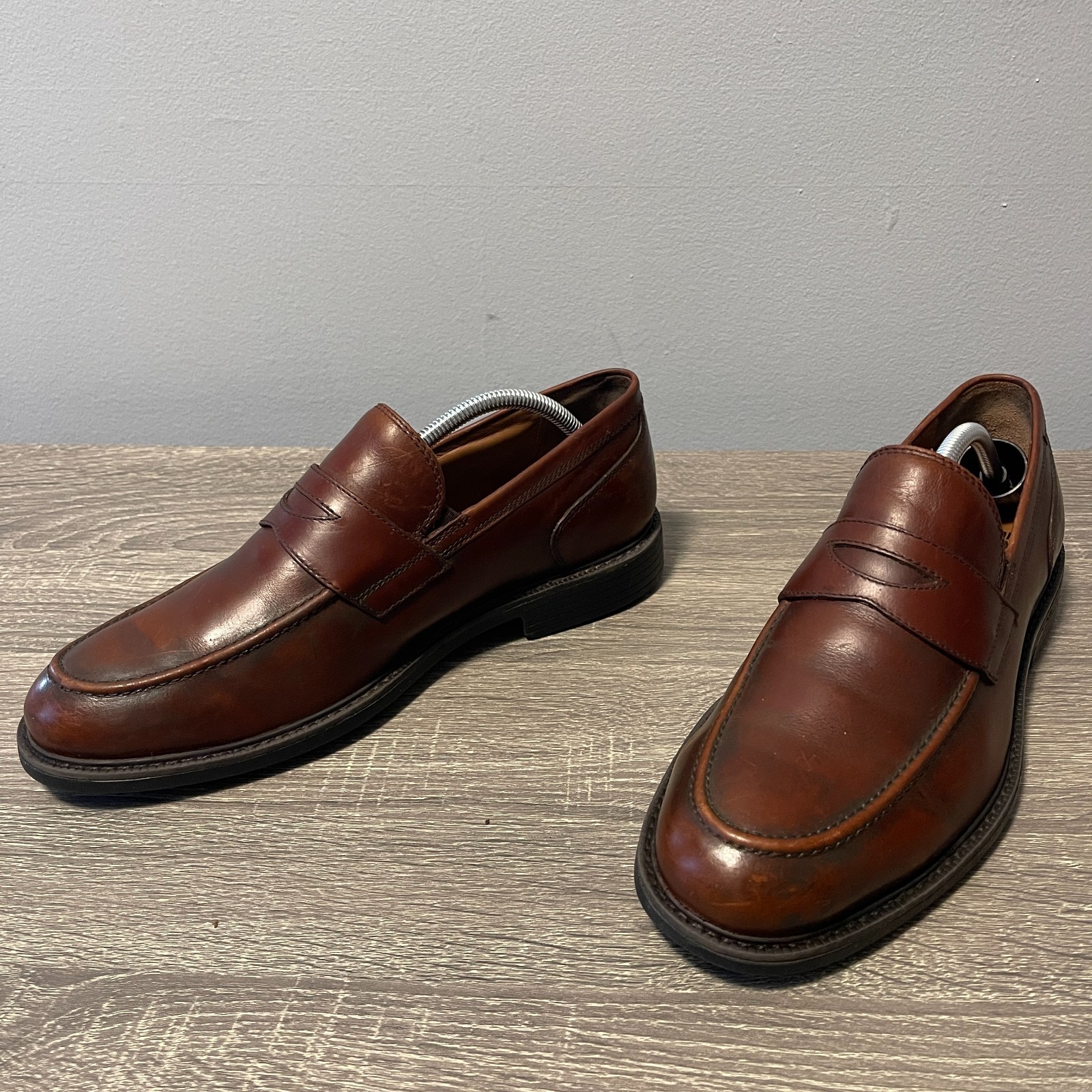 Johnston and Murphy XC4 Men's Penny Loafers 9.5M Shoes Brown Leather 20-7066