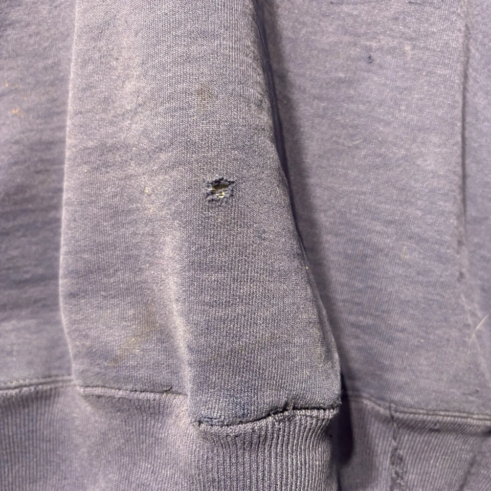Sudadera Pullover Vintage Años 90 Carhartt Azul Marino Envejecido Cuello Redondo Para Hombre’s XL Foto 2 de 4