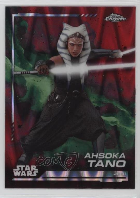 2024 Topps Chrome Star Wars Blaster Red RayWave Refractor Ahsoka Tano #1 02l5