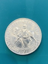 (RARE) 1977 Queen Elizabeth II Silver Jubilee Commemorative Crown Coin DG.REG FD