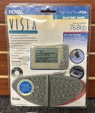 VTG Royal Vista Card PDA Electronic Organizer w/ Detachable Folding Keyboard