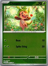 Chespin Chaos Rising Pokemon Common Reverse Holo Near Mint 005/086