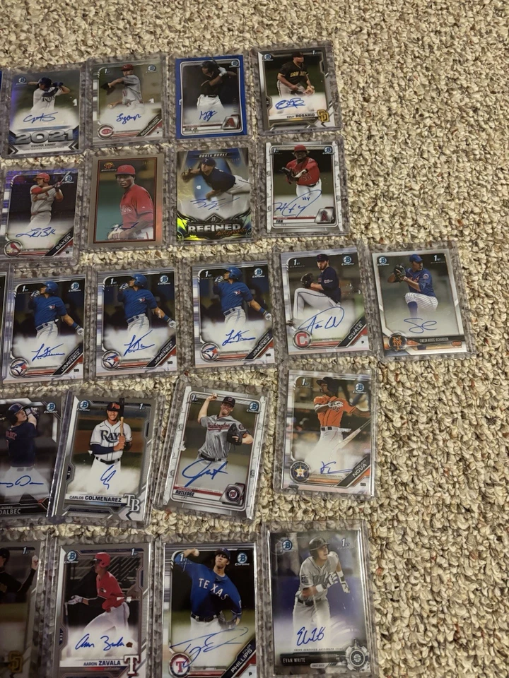41 autos cromados First Bowman, numerados de serie, todos los prospectos, autos de colores Foto 4 de 4