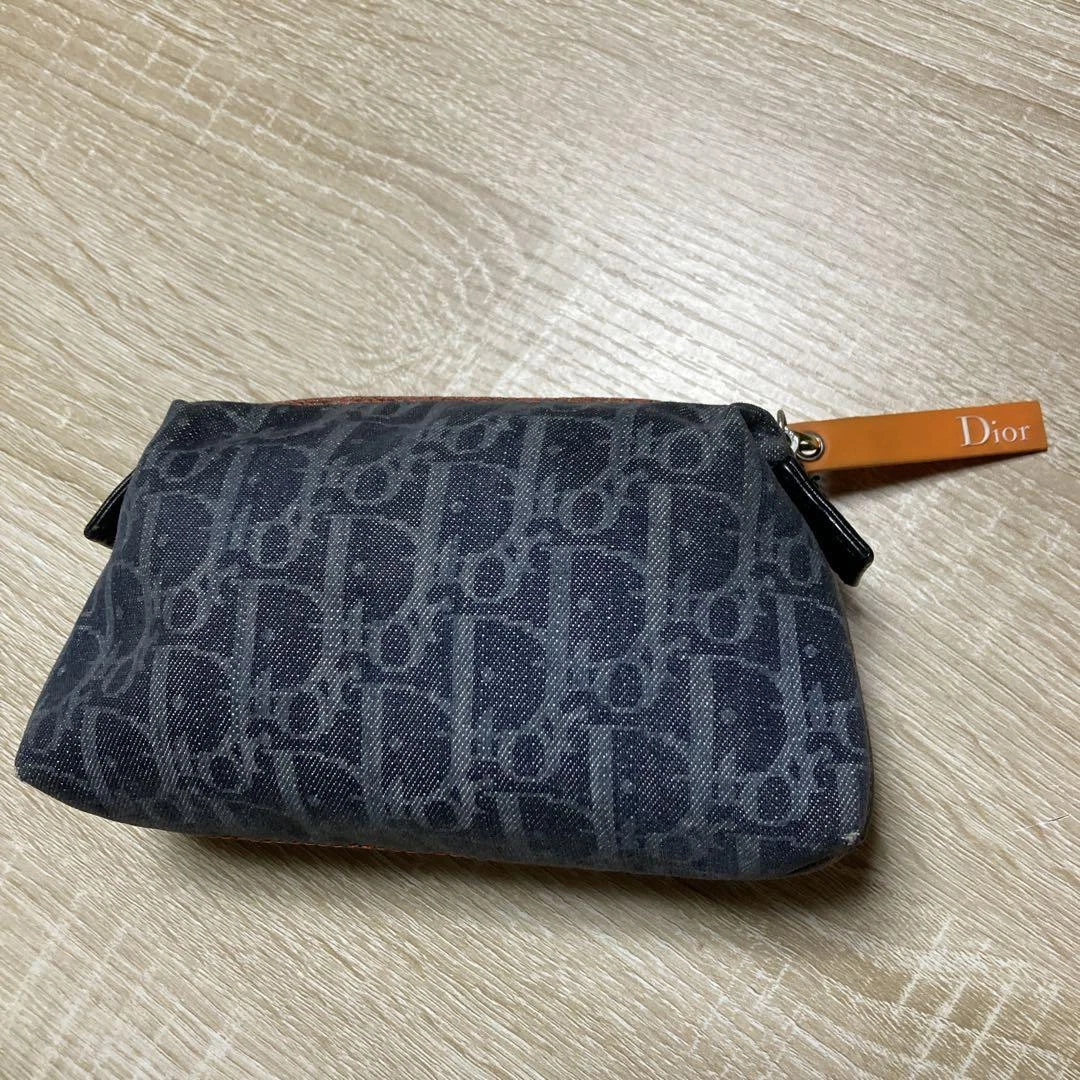 Dior Trotter Denim Pochette Vanity Flight LinePetit sac de maquillageRareUtilisé