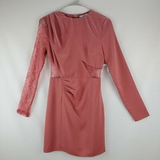 One One Six XS (Nordstrom) Pink Fitted Cutout Lace Dress Bodycon