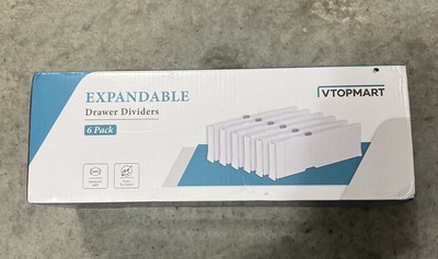 Vtopmart Drawer Dividers for Clothes 6 Pack, Adjustable 4'' High Expandable... 