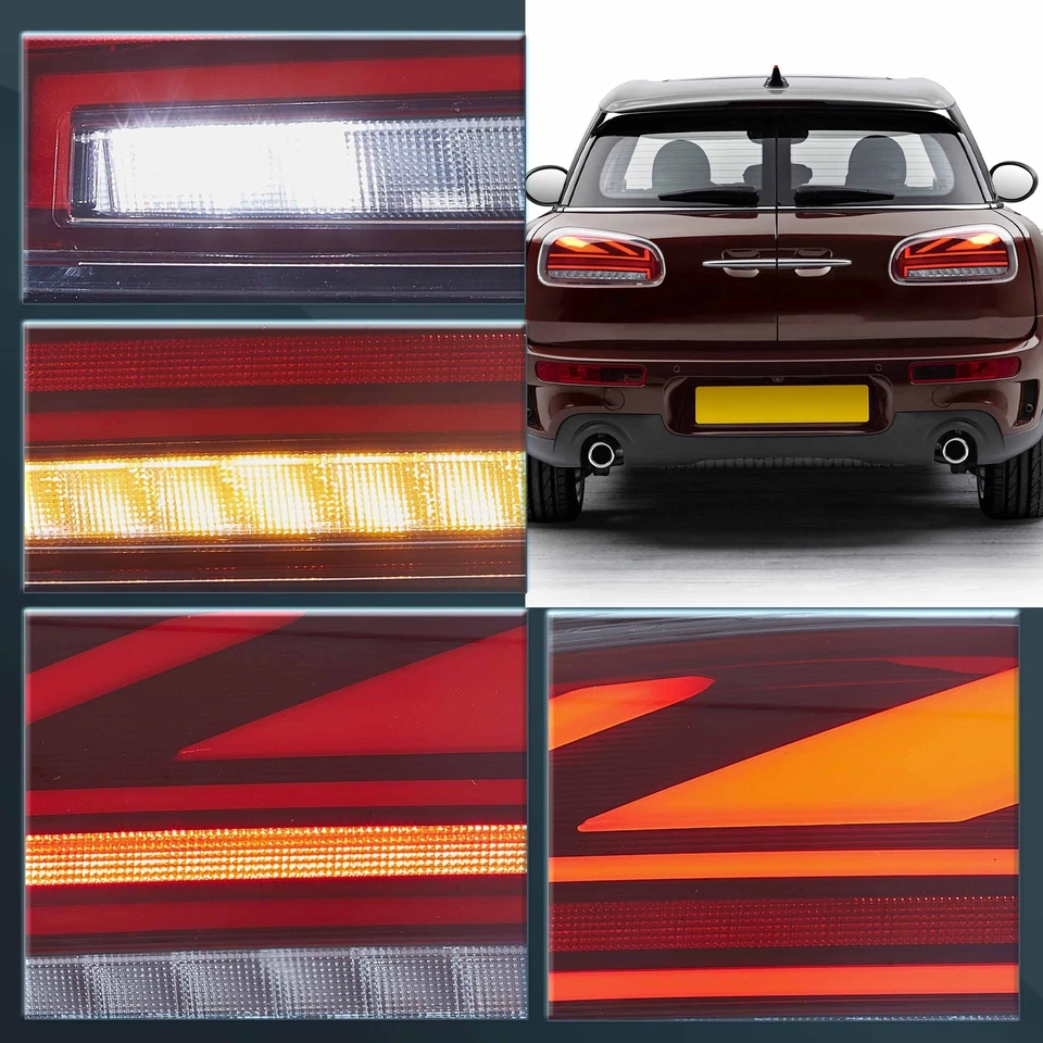 Par de luces traseras LED rojas para BMW Mini Cooper Clubman F54 2015-2023 con secuencial Foto 4 de 4