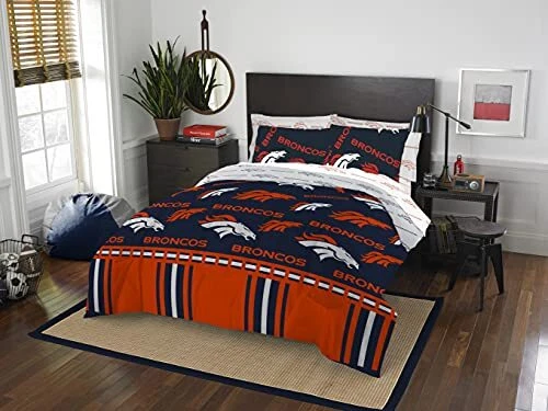Northwest football Denver Broncos Rotary Bedding Set