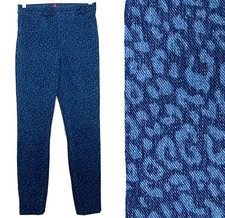 Spanx Jeggings Small Jean-ish Leopard Print Stretch Denim Leggings Style 20018R