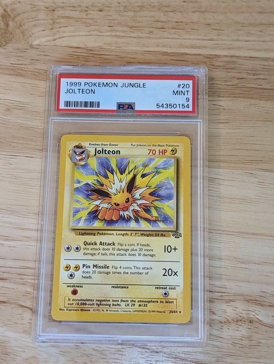 ジュゴン　初版　PSA9 PSA 9 1999 Pokemon Jungle Jolteon Card # 20 PSA 9 Mint NON HOLO