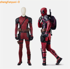 Deadpool Red Cosplay Costume Deadpool Suit Jumpsuit Halloween Accessories Shoes