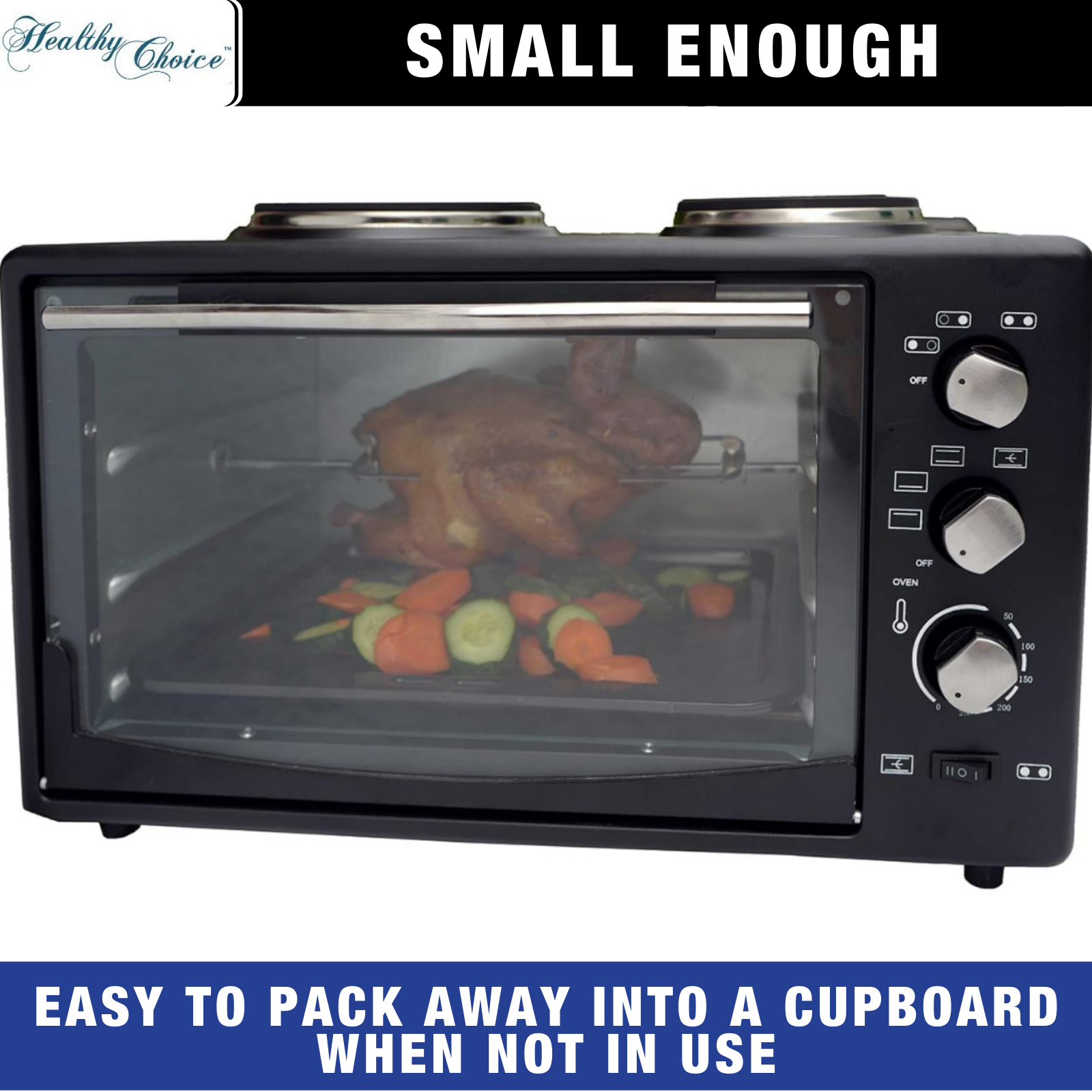 Portable Electric Oven with Hot Plates Kitchen Benchtop Grill