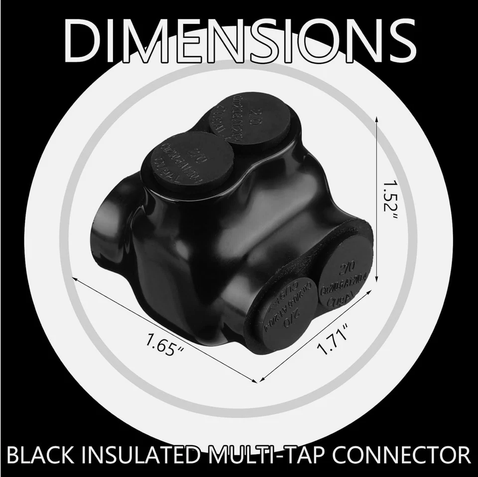 5 peças conector de fio isolado multi emenda 4 AWG-14 AWG entrada dupla elétrico - Imagem 4 de 4