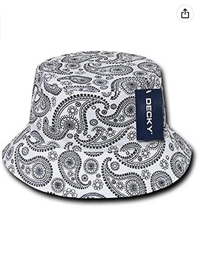 Gorra con cubo de pescador sol cachemira estampado pañuelo unisex - Imagen 10 de 12