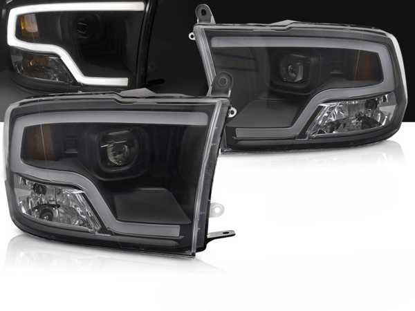 Scheinwerfer Paar Dodge Ram Ab 2009 Bis 2018 Tube Light Schwarz - 41306196-image