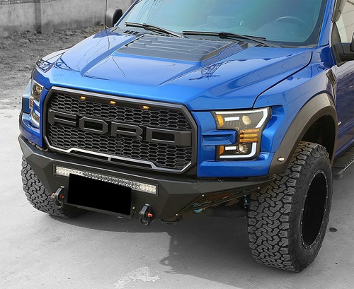 For 2015-2017 Ford F150 Sequential Signal/DRL Black Dual Projector Headlights - Picture 5 of 6