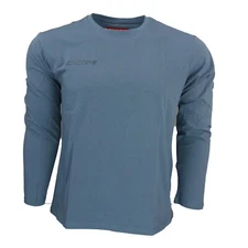 CCM Hockey Core Long Sleeve Senior/Adult T-Shirt-Vintage Blue
