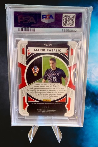 2021-22 Obsidian Soccer #24 Mario Pasalic Equinox D/C-E/E 2/5 PSA 10 GEM Pop 1 - Picture 3 of 3