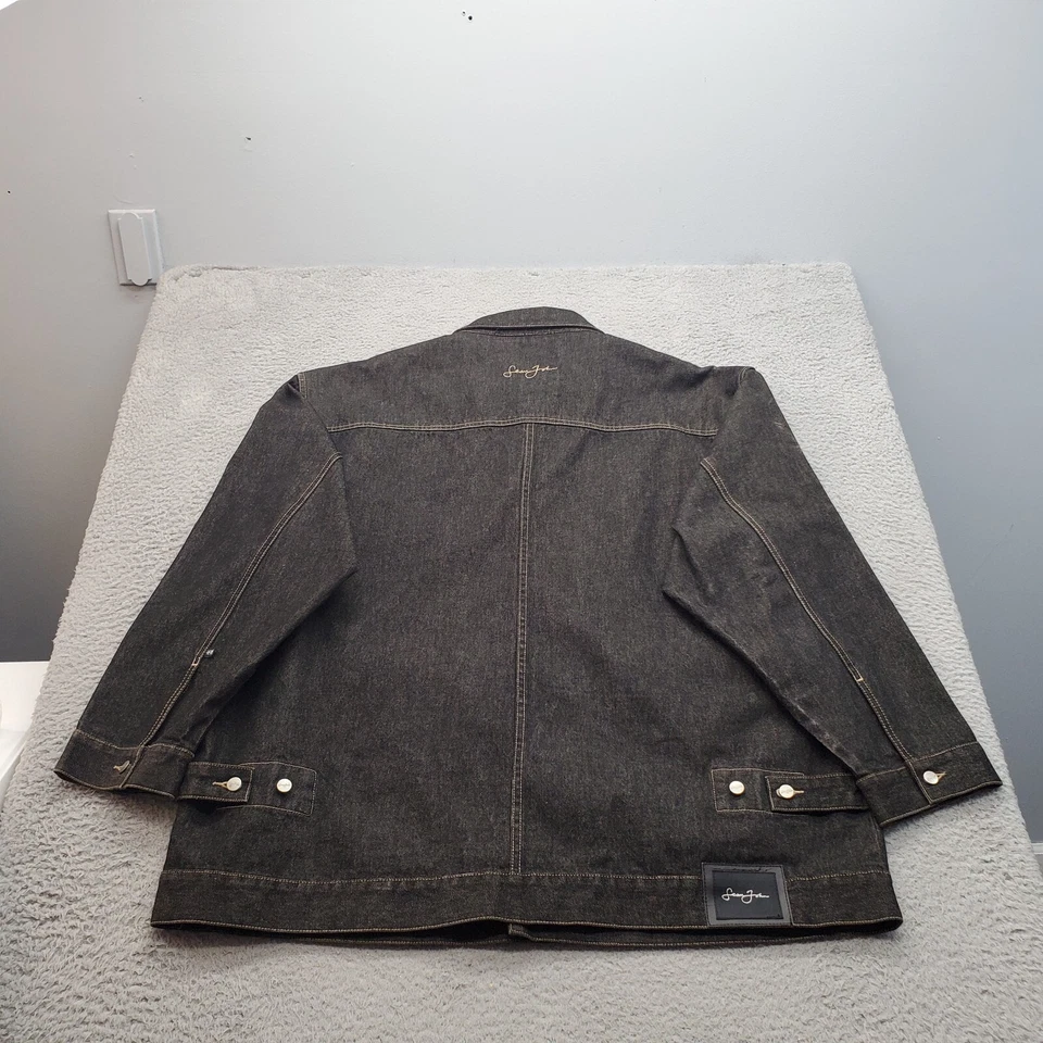 Sean John Jacket Mens 3XB Multi Denim Casual Long Sleeve Collared Button Front - Image 2 of 4