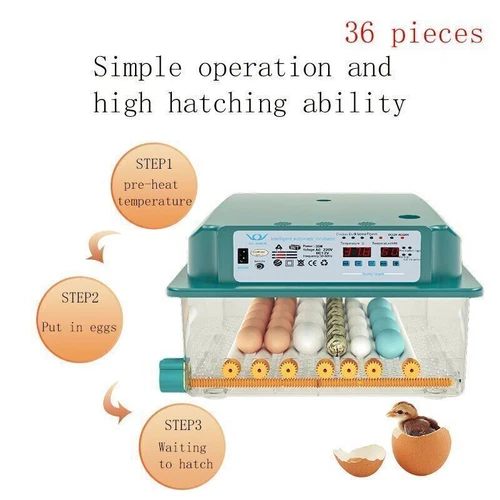 36x Egg Digital Incubator Hatcher Temperature Control Fully Automatic Turning - Picture 2 of 13