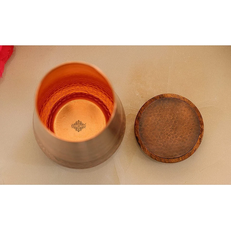 Botella Dormitorio Diseño Grabado Cobre con Tapa Madera 1300 ml Foto 4 de 4