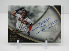 RONALD ACUNA JR. 2020 TOPPS TIER ONE AUTOGRAPH AUTO #73/100- BRAVES 
