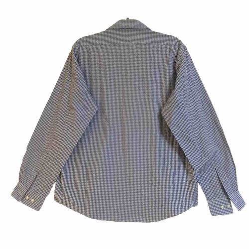 Nicole Miller Shirt Size L White Blue Check Long Sleeve Button Up - Bild 6 von 11