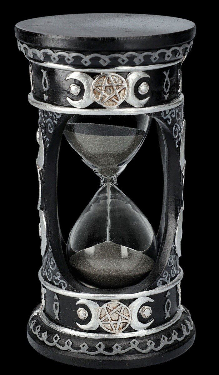 Hourglass - Wicca Triple Moon - Gothic Fantasy Timepiece