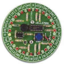 Velleman MK119 Kit Roulette 37 LEDs Required: 3 Aa Batt 3.6 X 1.3"