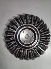 WEILER Wheel Brush: 6 Wheel Dia, Knotted twisted 1/2"-5/8" hole