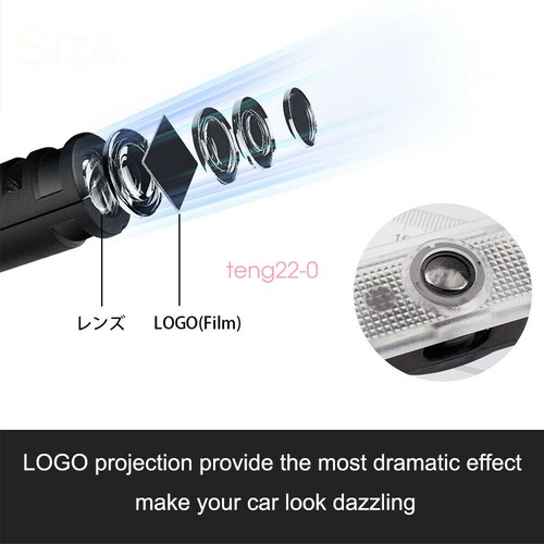 2pcs LED Door Light AMG Ghost Shadow Laser Projector Courtesy For Benz CLA C E - Picture 5 of 12