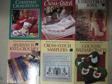 Lot of SIX - Better Homes and Gardens Craft Books - Hardcover - Cross-Stitch