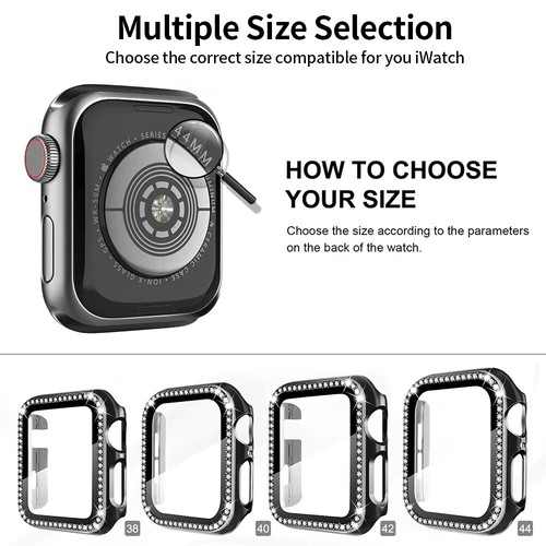Etui ochronne Bling do Apple Watch Case Series 9 8 7 6 5 4 3 2 Ultra SE 38-49mm - Zdjęcie 2 z 20