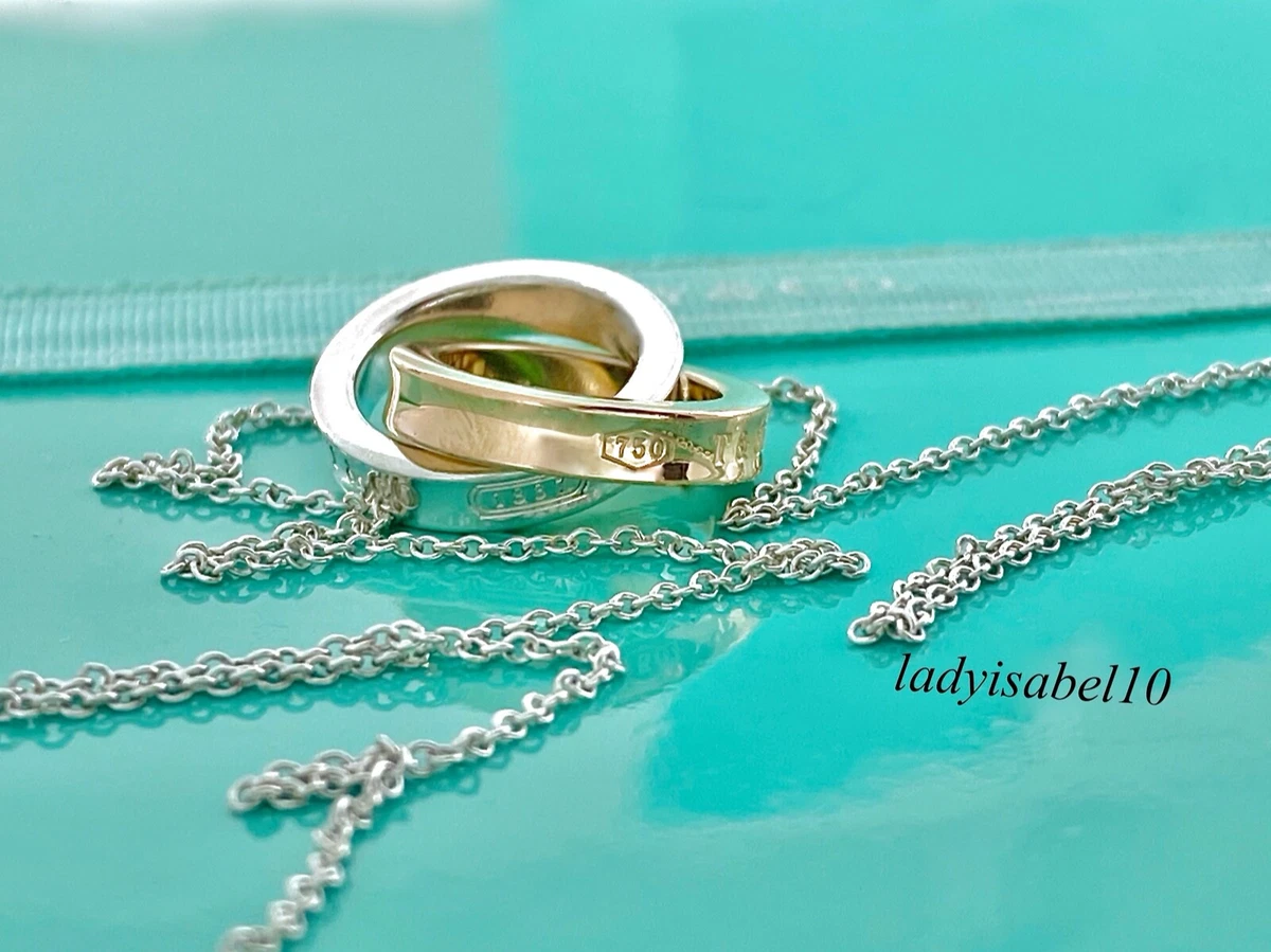 Tiffany silver and rose gold deals necklace