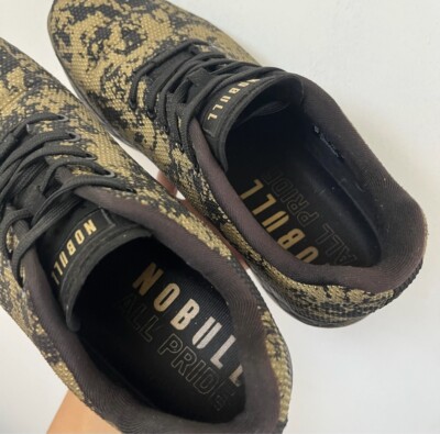 NOBULL Men's Pride Trainer Weightlifting Gym ShoeSneaker Black Gold  Splatter 11