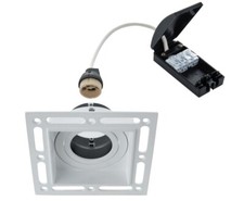 Recessed Square Trimless Downlight Tilt Plaster-In Dimmable Adjustable of Saxby