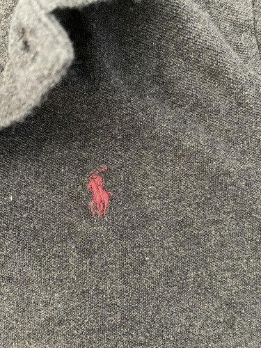 Polo Ralph Lauren Hemd Jungen L 14-16 Grau Klassisch Netz Strick Kurzarm Oberteil - Bild 3 von 4