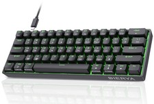 Black DK61se 60% Wired Mechanical Gaming Keyboard Brown Switch LED Backlit 61