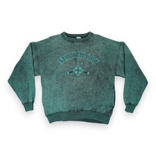 Vintage 90s Northport California Sweatshirt Large Made In USA Crewneck Green