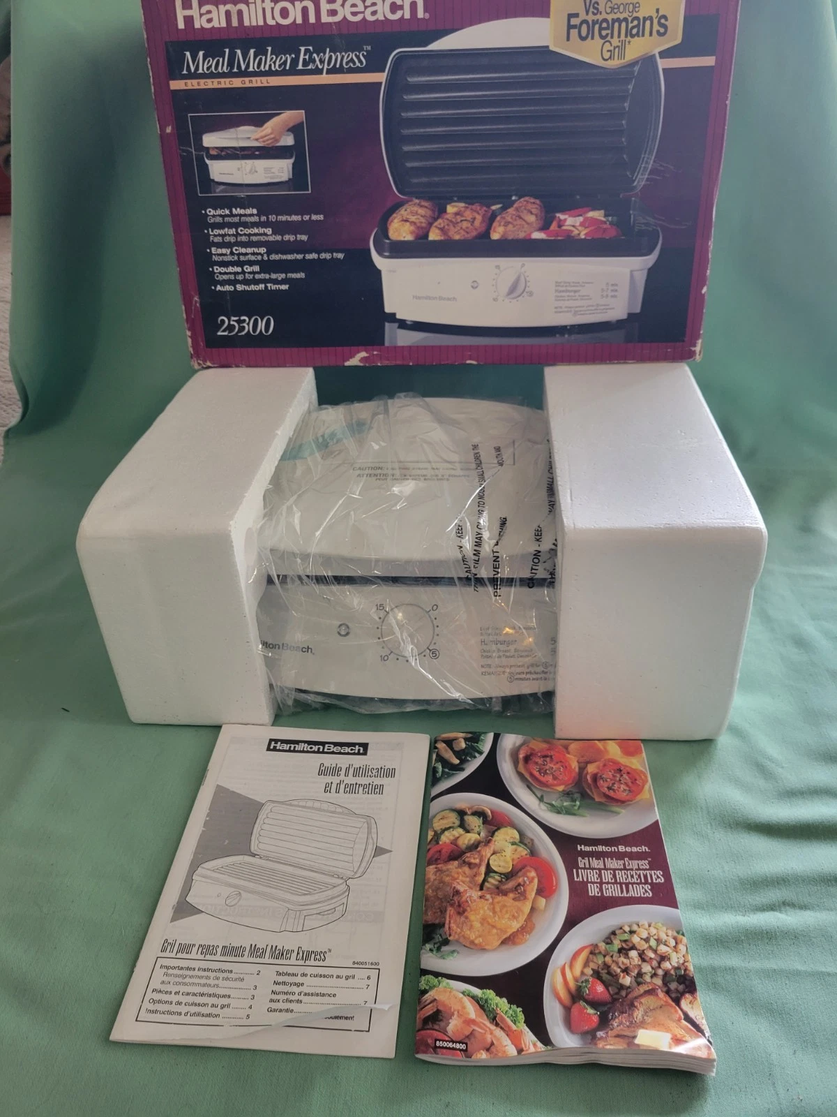 Hamilton Beach 25300 Meal Maker Express Indoor Electric Grill Cooker new in box