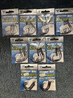 Gamakatsu Octopus and Circle Hooks mixed lot Lot #42