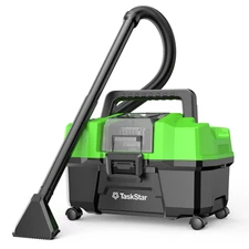 Taskstar 2.6Gal Cordless Small Shop Vac Wet Dry with Blower 2x4.0Ah Batteries