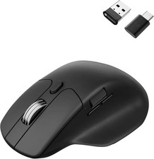 Keychron - M6 Ergonomic Wired Wireless Laser Mouse w/ Macro Button Fast-S...