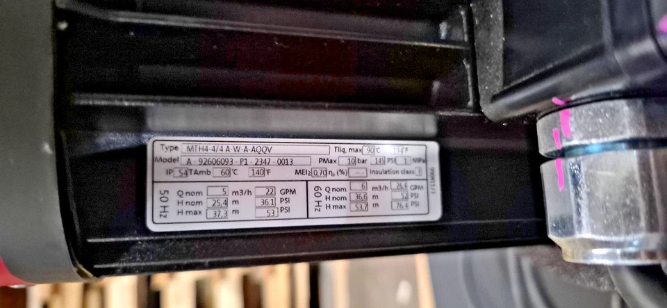 NEW - Mazak Grundfos MTH4-4/4 A-W-A-AQQV Coolant Pump Type MG80C2-19FT100-H3 - Image 4 of 4