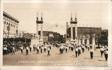 Desfile del Jubileo de Diamante Día del Trabajo de San Francisco, California CA Original RPPC