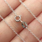 925 Sterling Silver Italy Cable Chain Necklace 18"