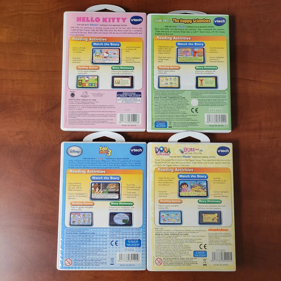 V.Reader Hello Kitty - Sesame Sreet - Toy Story 3 - Dora Cartridges 3-5 years - Image 2 of 4