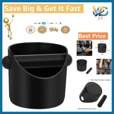 Mini Coffee Knock Box 4.3 Inch Black Espresso Knock Box Dishwasher Safe