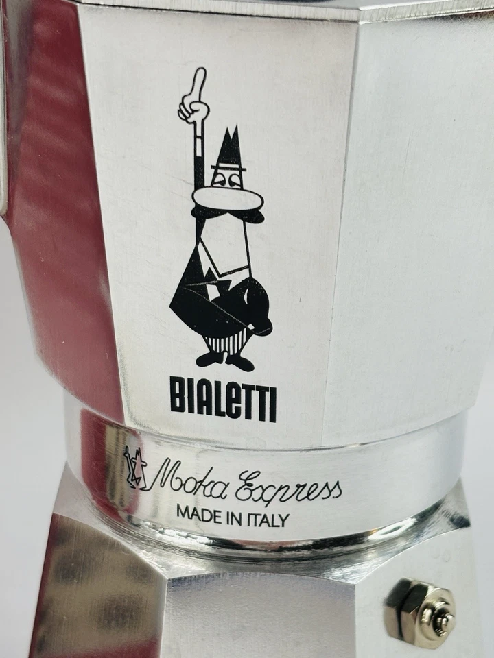 Bialetti Moka Express cafetera espresso con estufa 6 tazas (usada una vez) Foto 3 de 4
