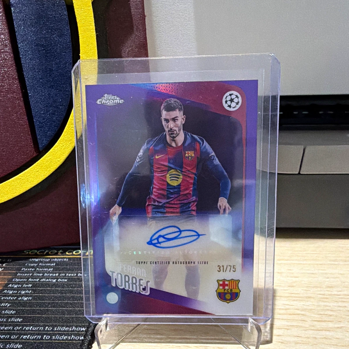Topps Soccer FC Barcelona Autographed Sports Trading Cards